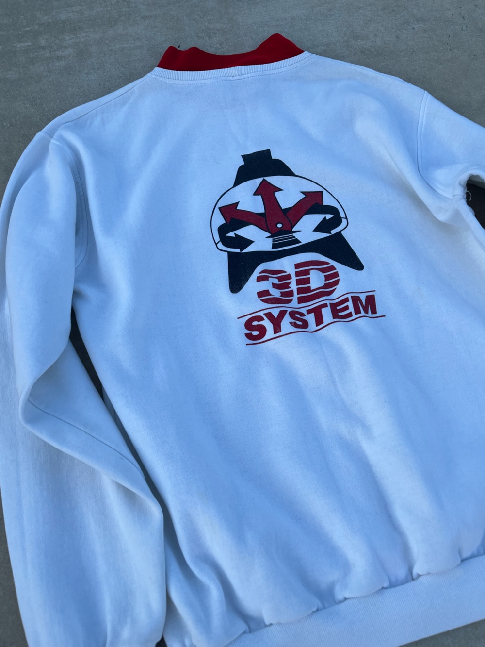 Vintage 80’s Crewneck Sweater with Red Collar size XL - Picture 8 of 8